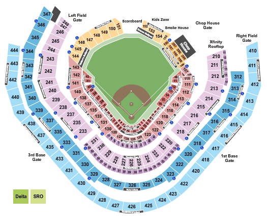 Atlanta Braves Home Opener Tickets April 1st 2019 Suntrust Park Atlanta Braves Seating Chart